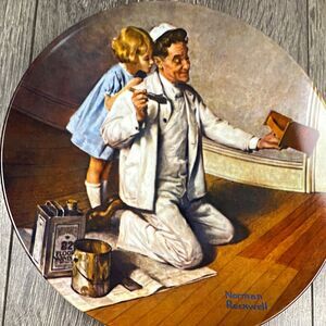 Edwin M. Knowles Norman Rockwell "The Painter" Collector Plate LE 1983